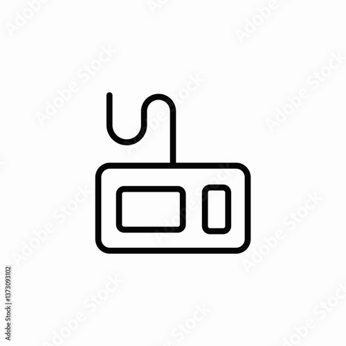wired device icon sign vector
