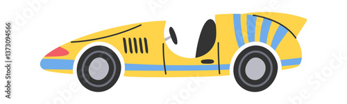 Fast racing car hand-drawn style