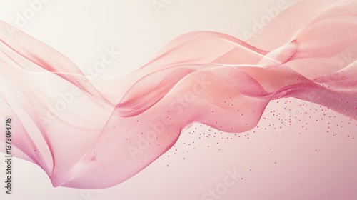Soft pink and white abstract flowing waves