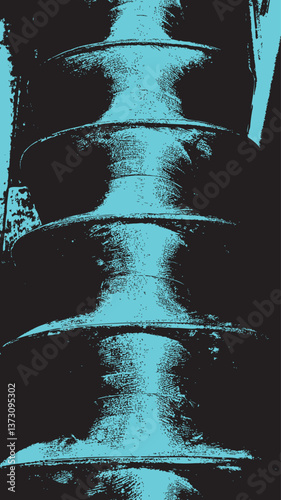 Victorian antique radiator abstract silhouette