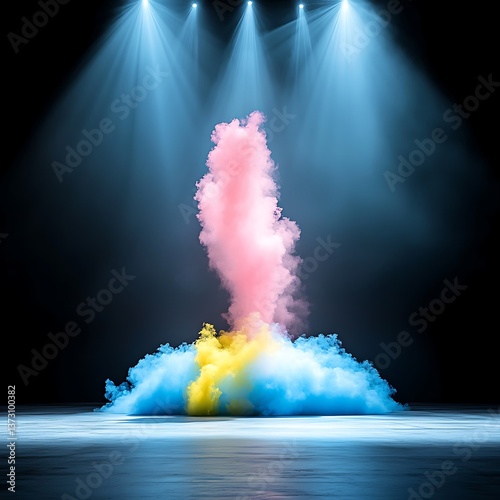 Colorful Smoke Cloud Stage Lighting.
