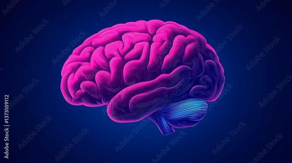 An isolated vector illustration of a brain with swirling abstract patterns inside, symbolizing abstract thinking. An isolated vector illustration of a brain with swirling abstract patterns inside, symbolizing abstract thinking.