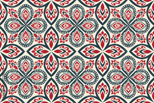 Ethnic boho seamless pattern. Scribble texture. Folk motif. Textile rapport.Ikat geometric folklore ornament. Tribal ethnic texture.Seamless striped pattern in Aztec style. Motifs Ikat embroidery.