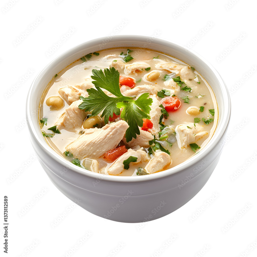 Chicken Chili Soup Isolated on Transparent Background Chicken Chili Soup Isolated on Transparent Background