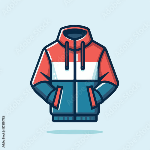 windbreaker, garment, clothing, design, fashion, zipper, wear, jacket, apparel, hood, sportswear, coat, isolated, style, hoodie, template, back, clothes, mockup, white, illustration, sketch, front, ac