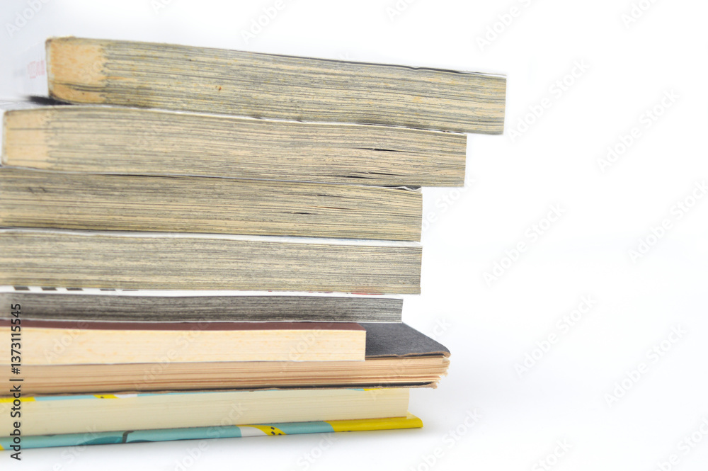 stack of book on a white background stack of book on a white background