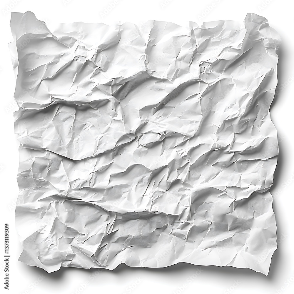 Crumpled White Paper Texture. Crumpled White Paper Texture.
