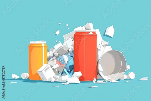 Crumbled Trash Pile