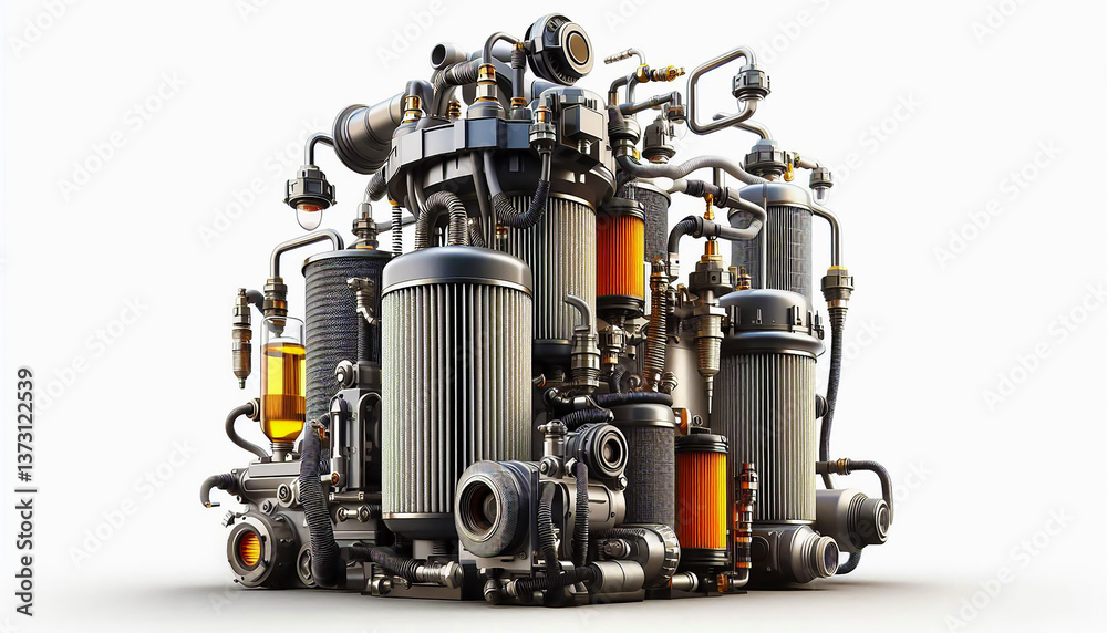 Fototapeta premium Engine protection starts with a superior lubrication system