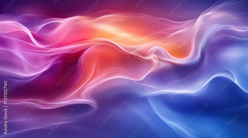 Obraz premium Abstract Colorful Waves with Soft Light and Smooth Gradients