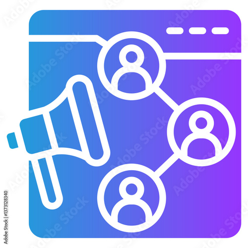 Affiliate Marketing glyph gradient icon