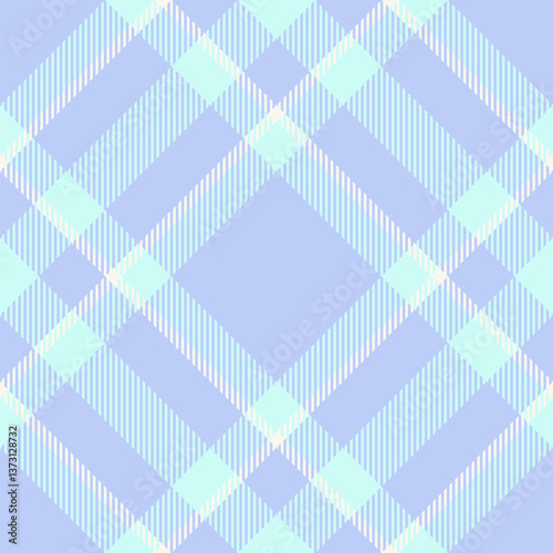 Calm tartan fabric vector, geometrical pattern background plaid. Grunge seamless check textile texture in light and sea shell colors.