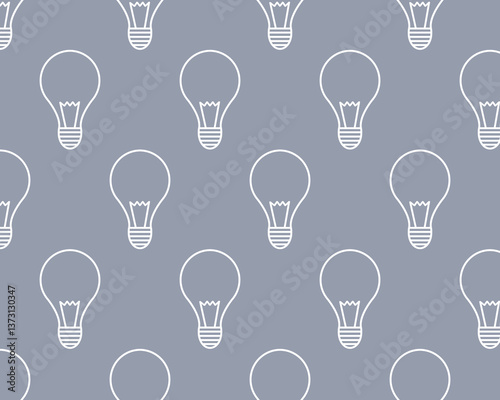Light bulbs outline pattern. Vector illustration