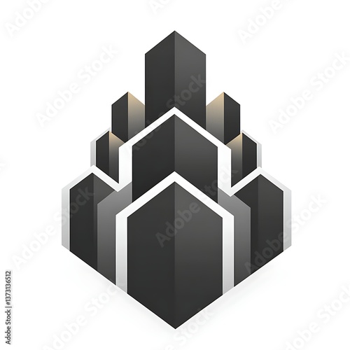Creative architectural building logo minimalist concept high resolution picture
