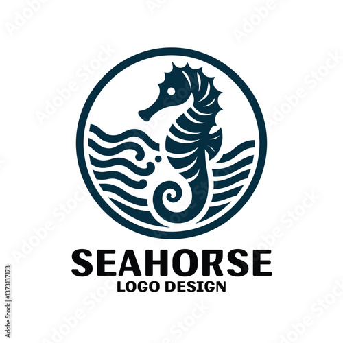 Seahorse Vector Logo Design