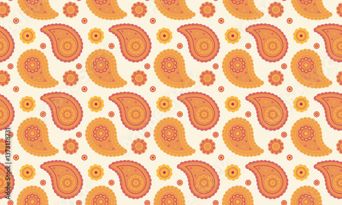 Ethnicity rug in eternity paisley. Clothing ink, art deco india. Color image sketching by seamless pattern henna.