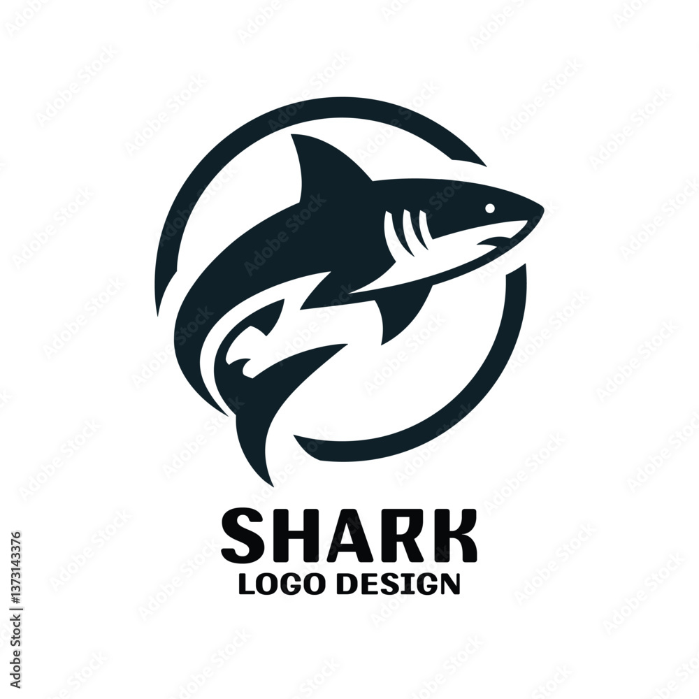 Shark Vector Logo Design Shark Vector Logo Design