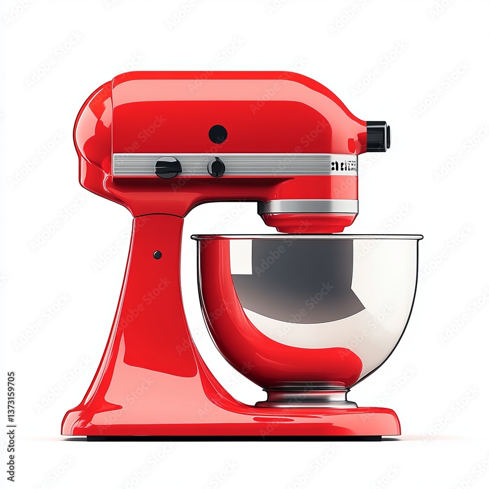 red stand kitchen mixer isolated on white red stand kitchen mixer isolated on white