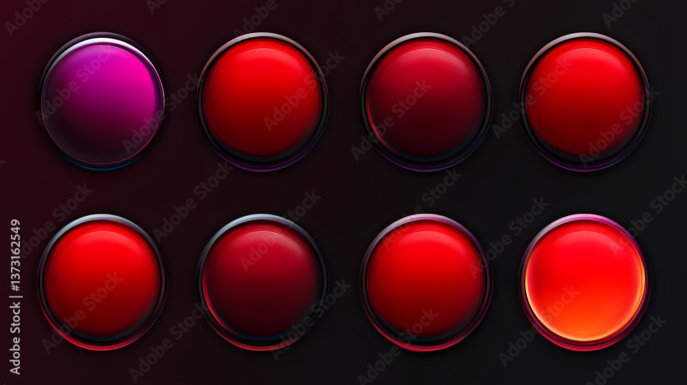 dark colored circle glow buttons dark colored circle glow buttons
