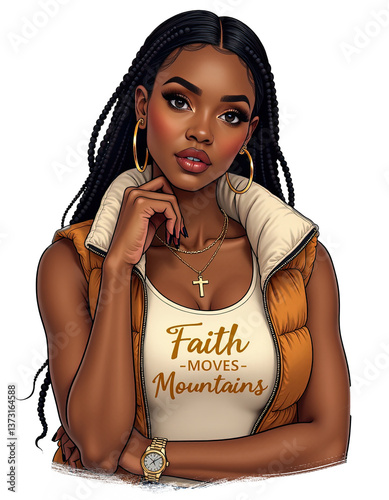 Faith Moves Mountains Tank Clipart PNG