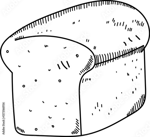 Hand-drawn Loaf of Bread