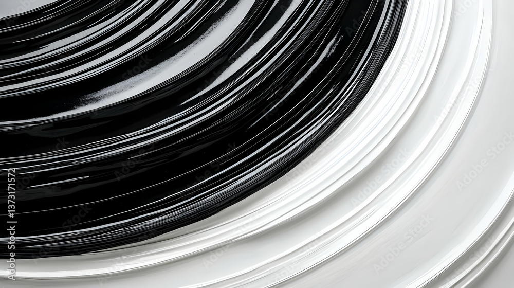 Abstract Black and White Swirling Circles Texture Abstract Black and White Swirling Circles Texture