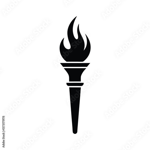 Burning Match and Candle Vector Illustration
