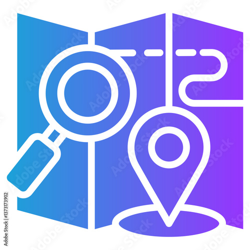 Systems Tracks glyph gradient icon