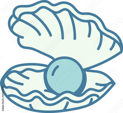 Open Clam with Pearl