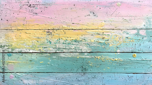 Pastel Painted Wooden Texture Background
