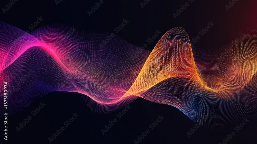 Fototapeta premium A flowing abstract design with waves and vibrant colors