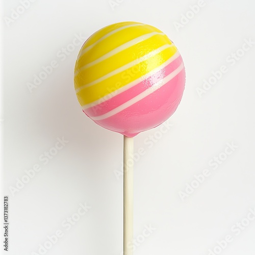 yellow and pink chupa chups lollipop