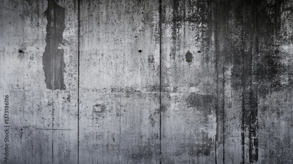 Fototapeta premium Gritty textured concrete wall. Monochrome industrial background