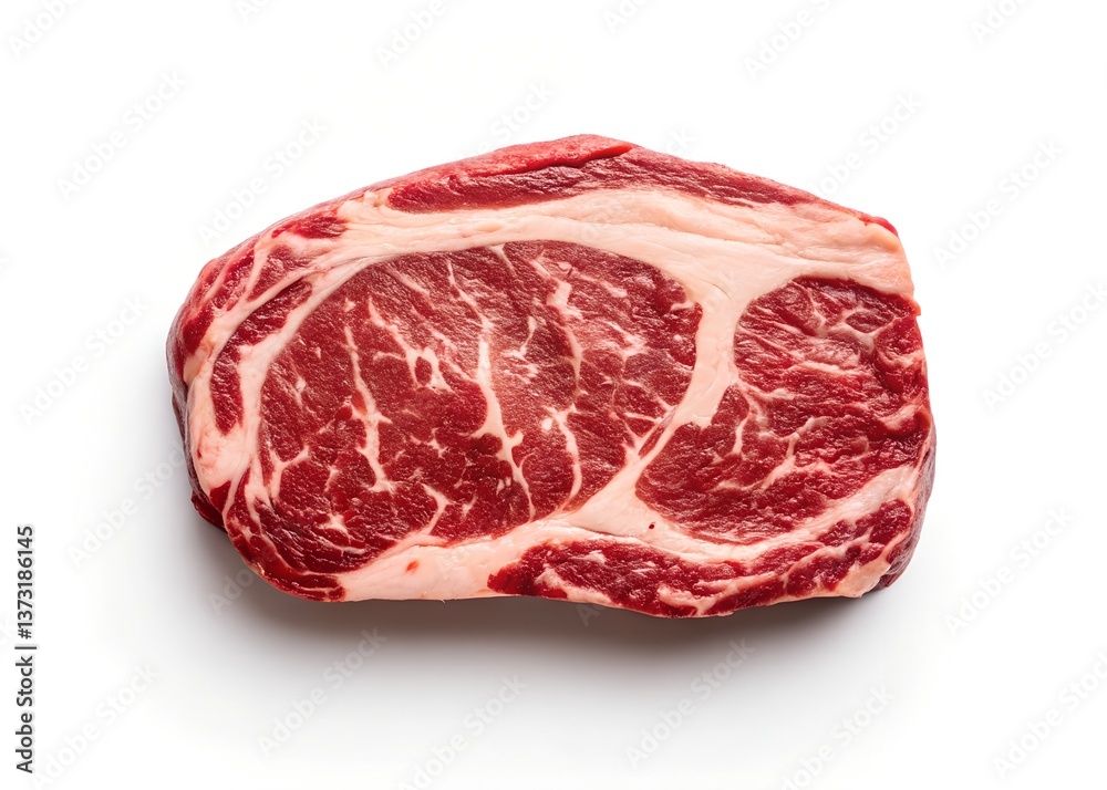 Raw Tomahawk Steak - High-Quality Marbled Meat on White Background | Premium Culinary Stock Photo, High-quality raw tomahawk steak with rich marbling, isolated on white for premium culinary visuals Raw Tomahawk Steak - High-Quality Marbled Meat on White Background | Premium Culinary Stock Photo, High-quality raw tomahawk steak with rich marbling, isolated on white for premium culinary visuals