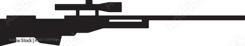 An illustration of a long-barrel sniper rifle