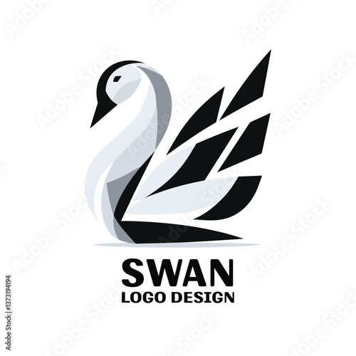 Swan Vector Logo Design