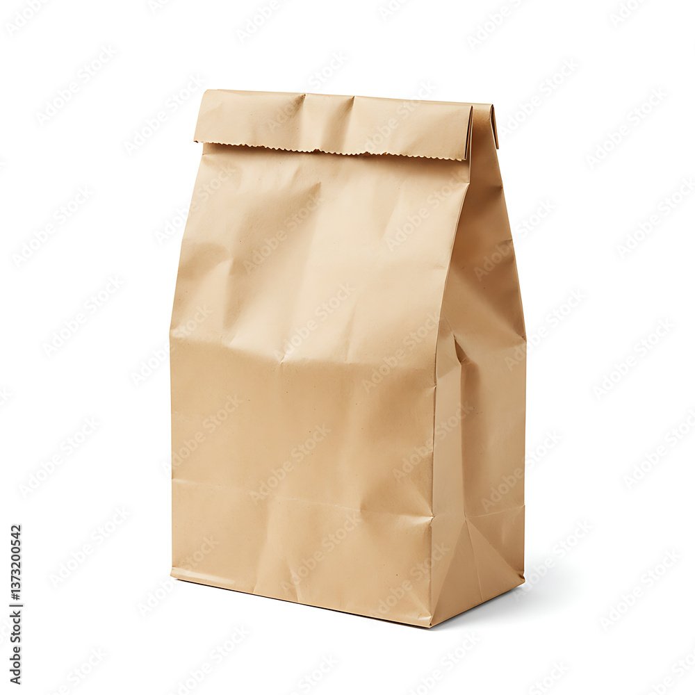 Simple Brown Paper Lunch Bag Eco-Friendly Packaging for Food and Goods Simple Brown Paper Lunch Bag Eco-Friendly Packaging for Food and Goods