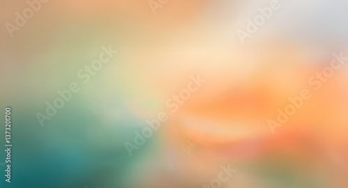 Soft abstract background featuring blended orange, green, and beige hues, creating a smooth, blurry, and gentle visual.
