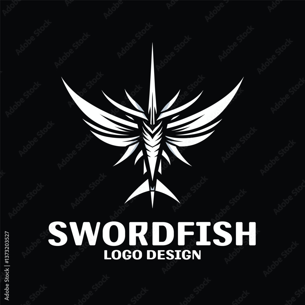 Swordfish Vector Logo Design Swordfish Vector Logo Design