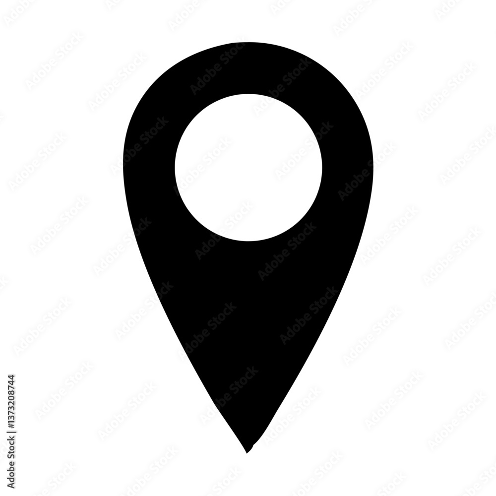 Location Icon: A simple, clean, and universal location icon. The image depicts a minimalist pin marker, signaling a point of interest. Location Icon: A simple, clean, and universal location icon. The image depicts a minimalist pin marker, signaling a point of interest.