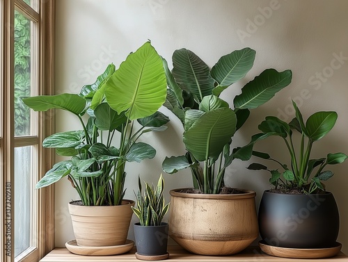 plants in flower pots