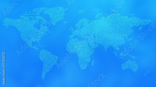 World map lighting dots blue new background