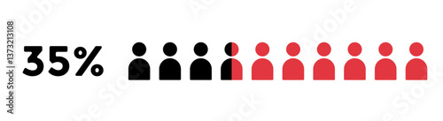 35% infographic people percent for business