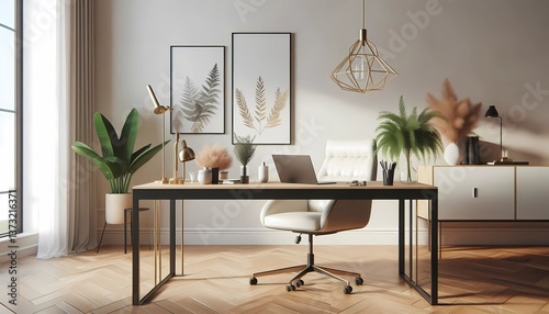 Oficina elegante estilo minimalista