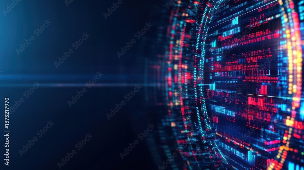Fototapeta premium Big data analytics driving informed decision making solid background