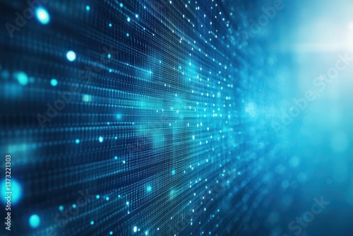 Blue led screen mesh  radial blur