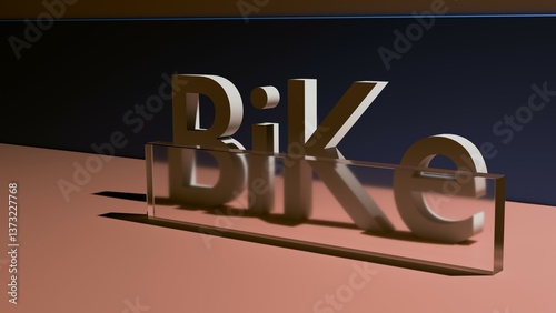 graphic rendering name bike glass and indirect light