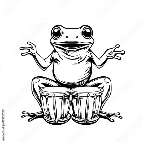Coqui, Frog art, Bongos, Coqui SVG, frog vector