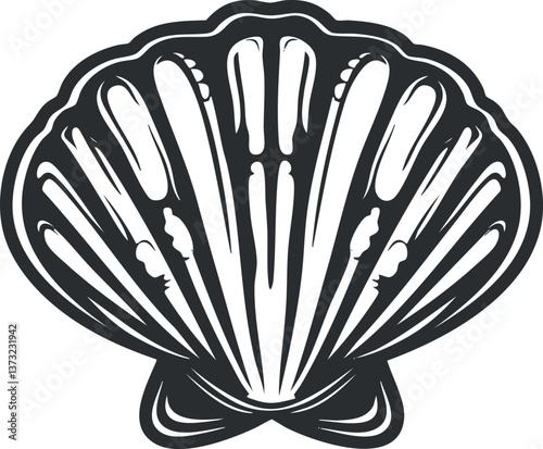 Elegant seashell vector illustration for ocean-themed designs and decorative projects.