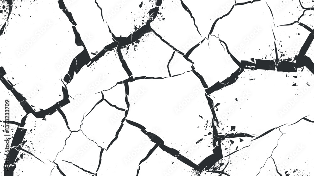 Obraz premium Cracked grunge texture background for design and vintage projects.